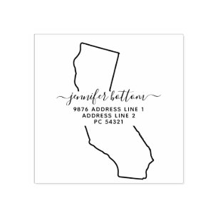 USA Address Business Signature California Rubber Stamp