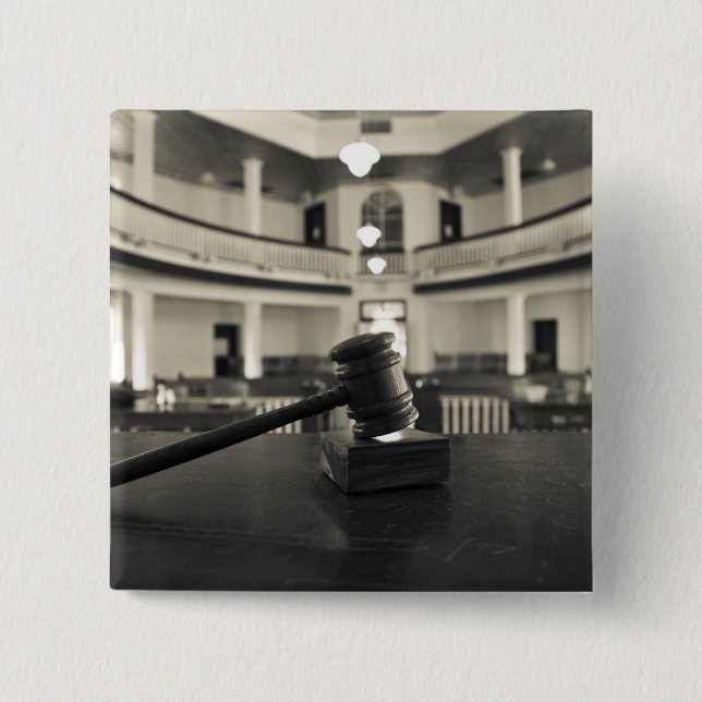 USA, Alabama, Monroeville. Home of writers 15 Cm Square Badge (Front)