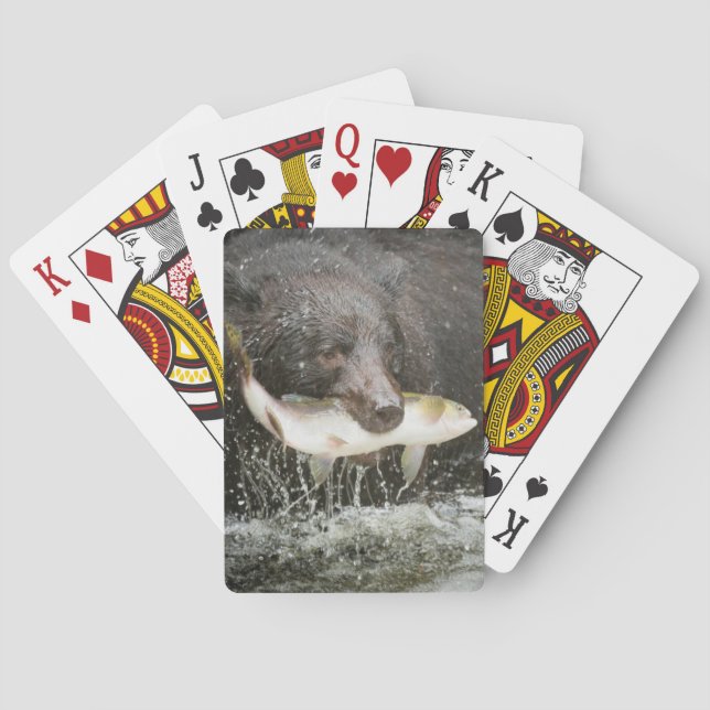 USA, Alaska, Anan Creek. Close-Up Of Black Bear Playing Cards (Back)