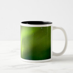 USA, Alaska, Chena Hot Springs. Aurora 3 Two-Tone Coffee Mug