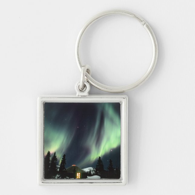 USA, Alaska, Chena Hot Springs. Aurora Key Ring (Front)