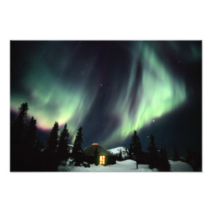 USA, Alaska, Chena Hot Springs. Aurora Photo Print