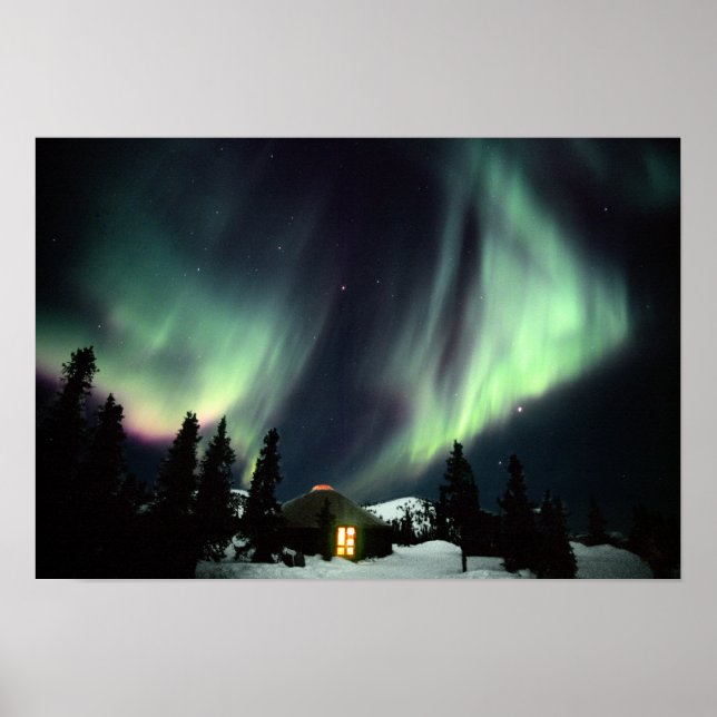 USA, Alaska, Chena Hot Springs. Aurora Poster (Front)