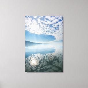 USA, Alaska, Freshwater Bay. Clouds Reflected Canvas Print