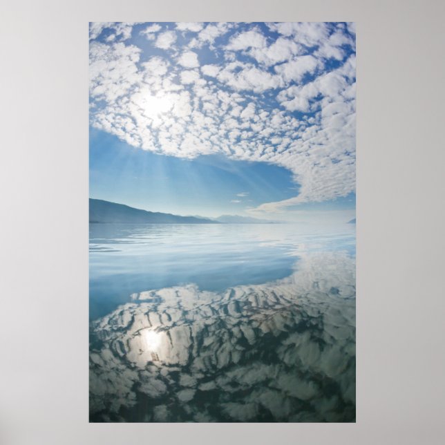 USA, Alaska, Freshwater Bay. Clouds Reflected Poster (Front)