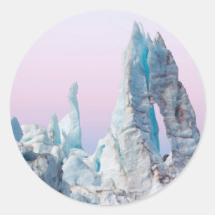 USA, Alaska, Glacier Bay National Park. Margerie Classic Round Sticker