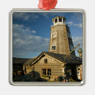 USA, ALASKA, KENAI PENINSULA, HOMER: Homer Spit Metal Tree Decoration