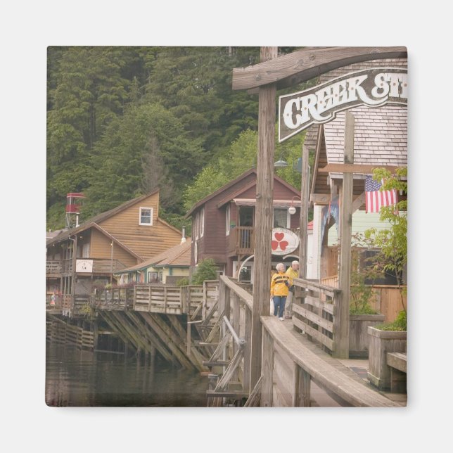 USA, Alaska, Ketchikan, Creek Street, downtown Magnet (Front)