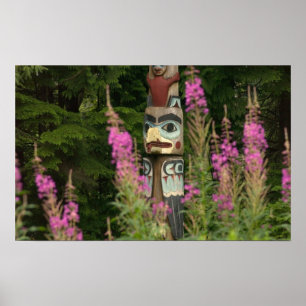 USA, Alaska, Ketchikan, Totem Bight State Poster