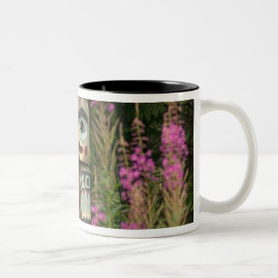 USA, Alaska, Ketchikan, Totem Bight State Two-Tone Coffee Mug
