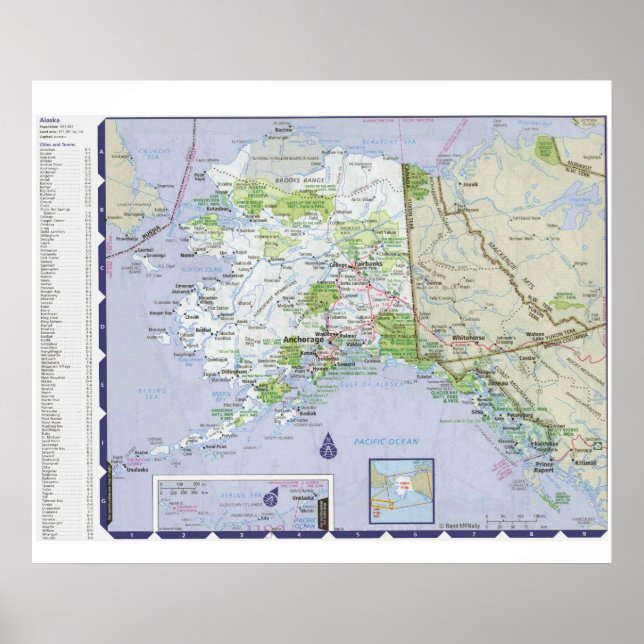 " USA: Alaska MAP ... Poster (Front)