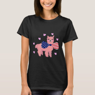 USA Alpaca Patriotic Llama T-Shirt
