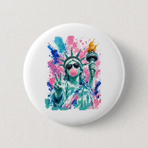 USA America 250th Anniversary Freedom 6 Cm Round Badge