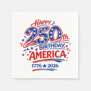 USA America 250th Anniversary Patriotic Napkin