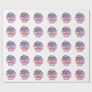 USA America 250th Anniversary Patriotic Wrapping Paper