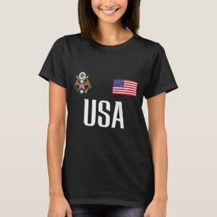 Usa America Flag Football Soccer Fan Men Women Kid T-Shirt