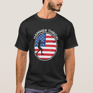Usa America Flag Hammer Throwing Hammer Thrower T-Shirt