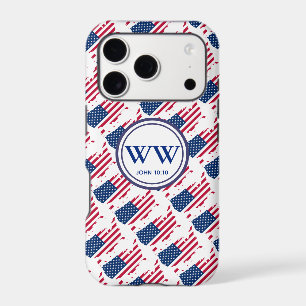 USA America Flag Monogram Abundant Life Christian