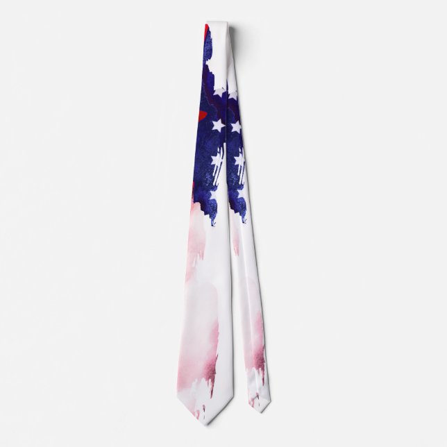 *~* USA America Flag Old Glory Patriotic Abstract Tie (Front)