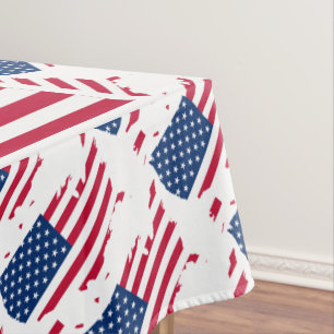 USA AMERICA FLAG Patriotic Tablecloth