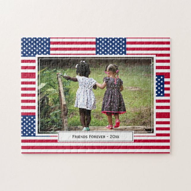 USA AMERICA Flag | Photo Jigsaw Puzzle (Horizontal)