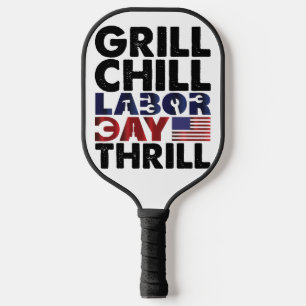 Usa America Grill Chill Labour Day Thrill BBQ Part Pickleball Paddle
