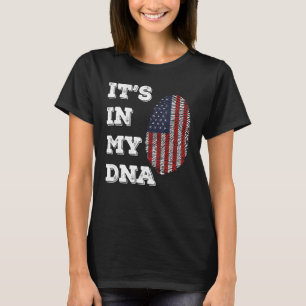 Usa America Proud American Flag State Flag Dna Fla T-Shirt