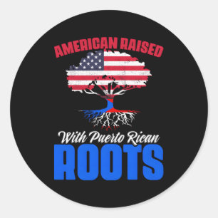Usa America Puerto Rico Flag Patriot Puerto Rican Classic Round Sticker