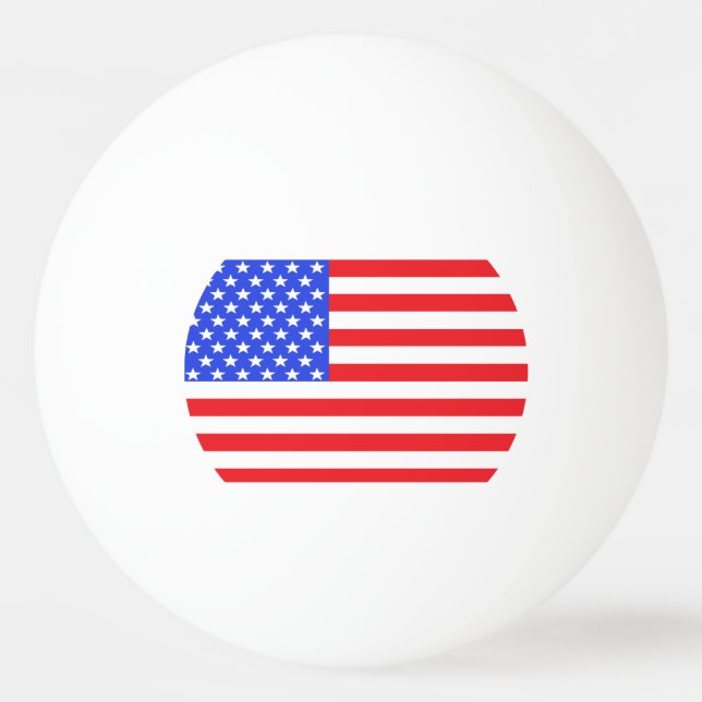 USA America Red White Blue PingPong Balls (Front)