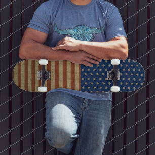 USA America United States Stars And Stripes Skateboard