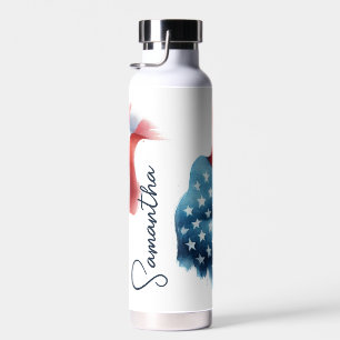 USA Americal Flag Stars & Stripes Custom Water Bottle