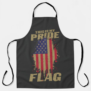 USA American 4th of July Patriotic Pride Flag Apron