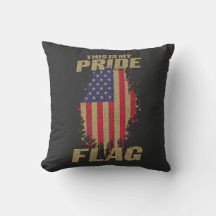 USA American 4th of July Patriotic Pride Flag Cushion