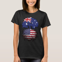 USA American Australian Australia Tree Roots Flag