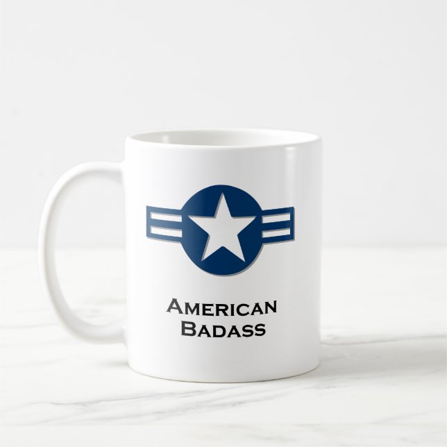 USA American Badass blue Coffee Mug (Left)