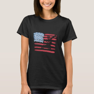 USA American Cricket Fan Batsman Bowler Men Women T-Shirt