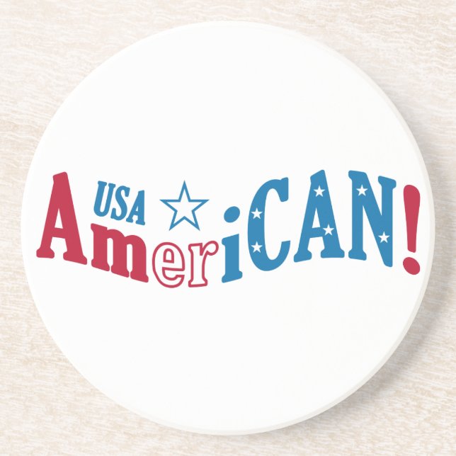USA AmeriCAN! custom coaster (Front)