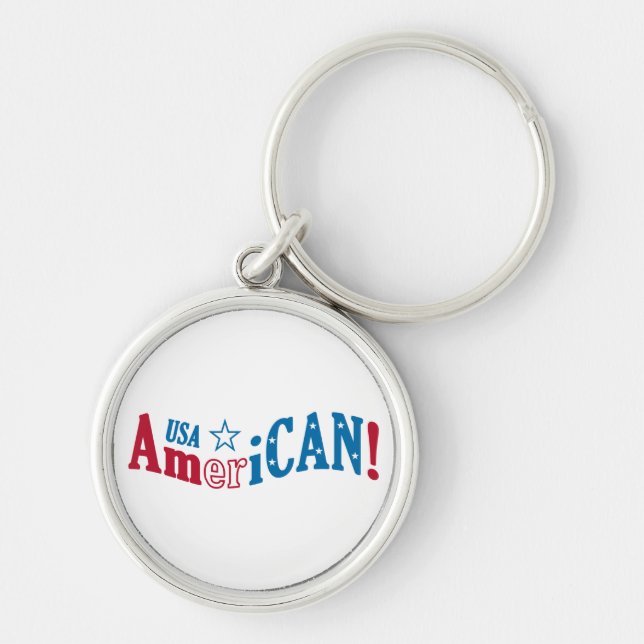 USA AmeriCAN! custom key chain (Front)