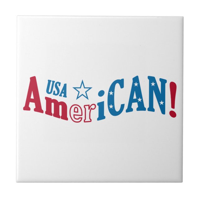 USA AmeriCAN! custom tile (Front)