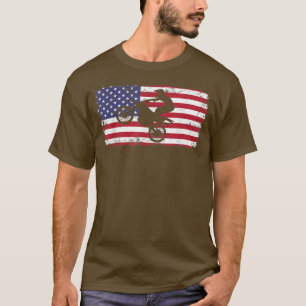 USA American Dirt Bike Motocross Biker 1373 T-Shirt