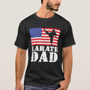 Usa American Distressed Flag Karate Dad Men For Hi T-Shirt
