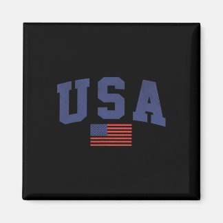 Usa American Flag 4th Of July Americana Bold Blue  Magnet
