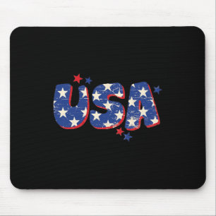 Usa American Flag 4th Of July Men Women Kid Boy Gi Mouse Mat