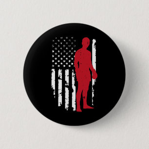 Usa American Flag Boxing Kickboxing Patriotic 4th  6 Cm Round Badge