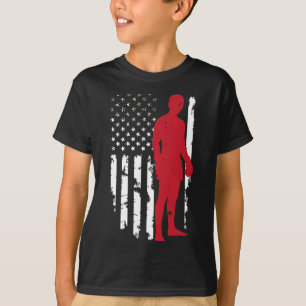 Usa American Flag Boxing Kickboxing Patriotic 4th  T-Shirt