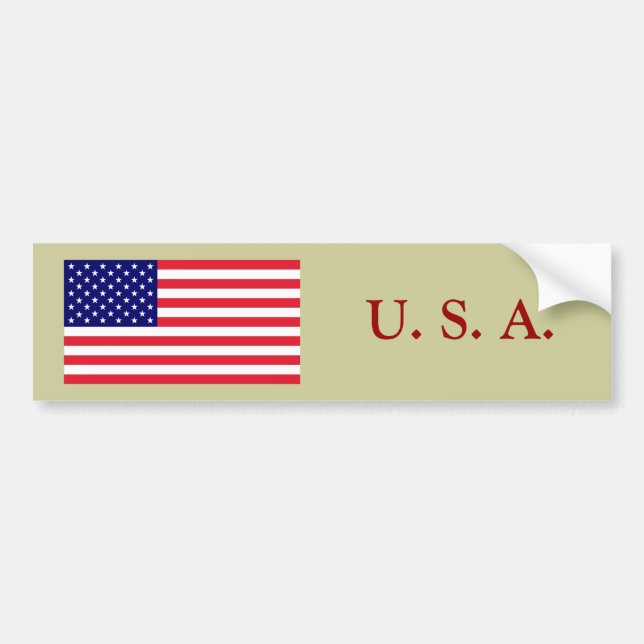 USA - American Flag Bumper Sticker (Front)