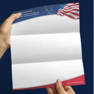 USA American Flag Business Letterhead Template