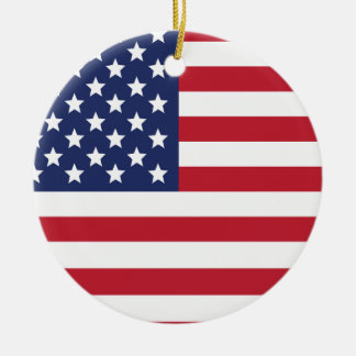 USA American Flag Ceramic Tree Decoration