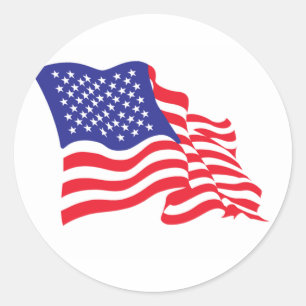 USA/American Flag Classic Round Sticker