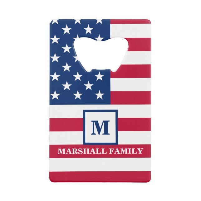 USA American Flag Customised Monogram 4th Of July (Front)